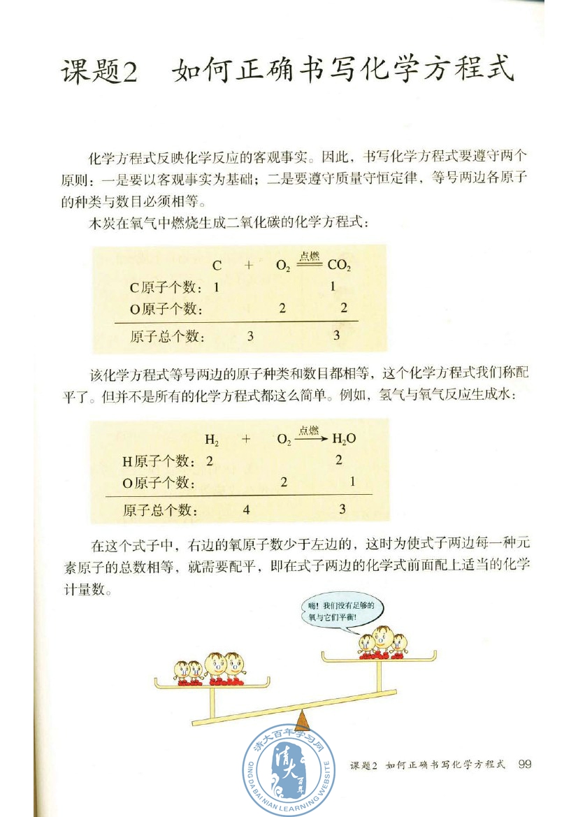 课题2 如何正确书写化学方程式