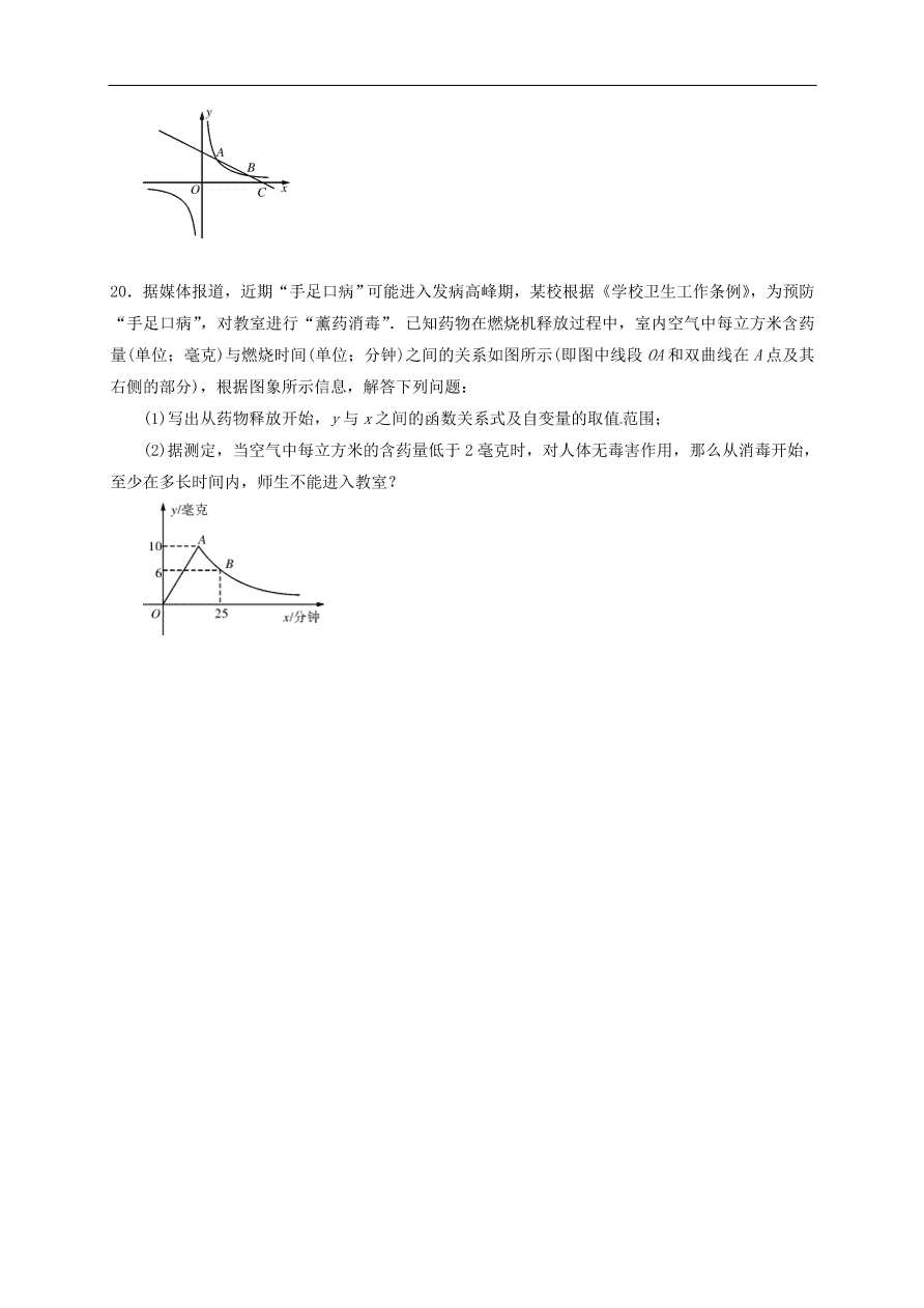 中考数学一轮复习 各知识点专题复习十三 反比例函数练习题