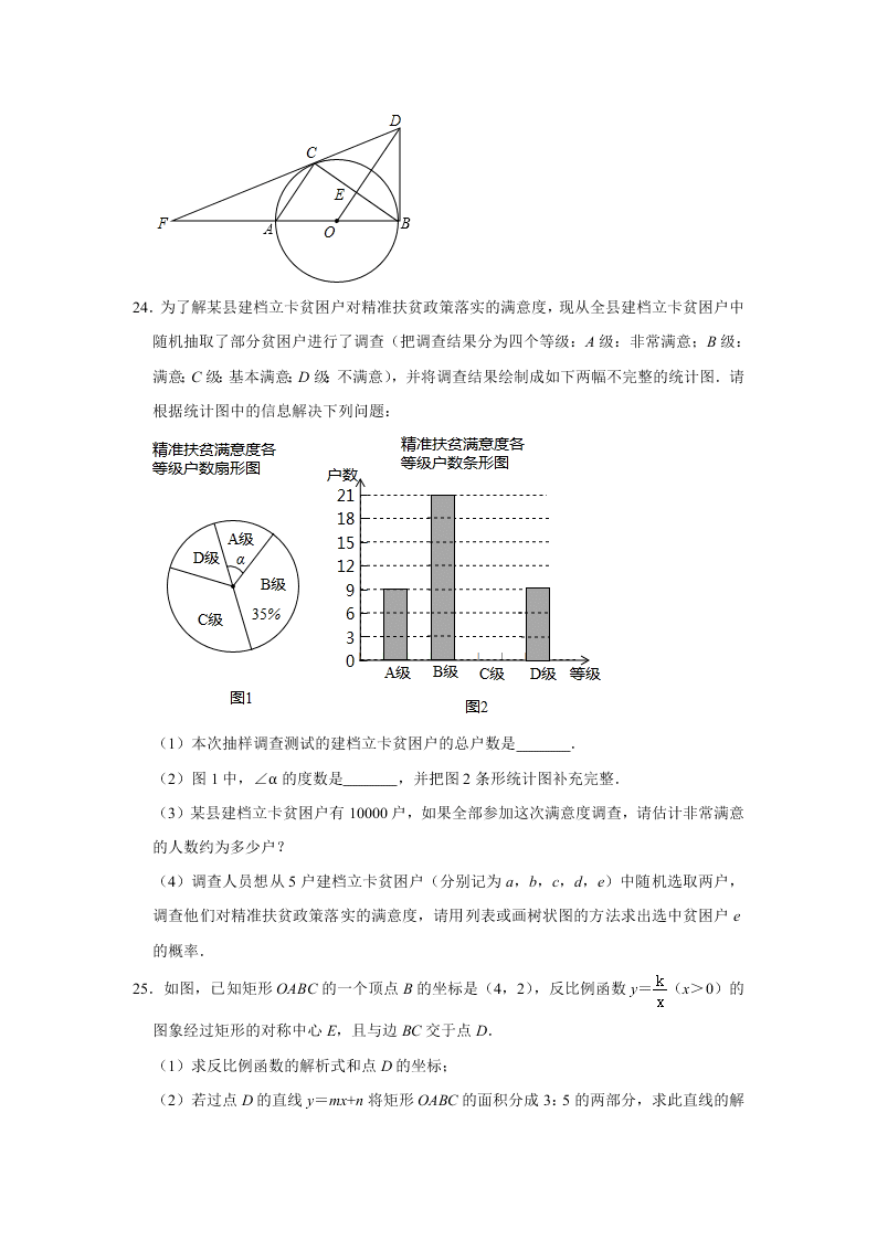 四川省江油市八校2020届九年级下学期开学考试数学试题解析版 (1)