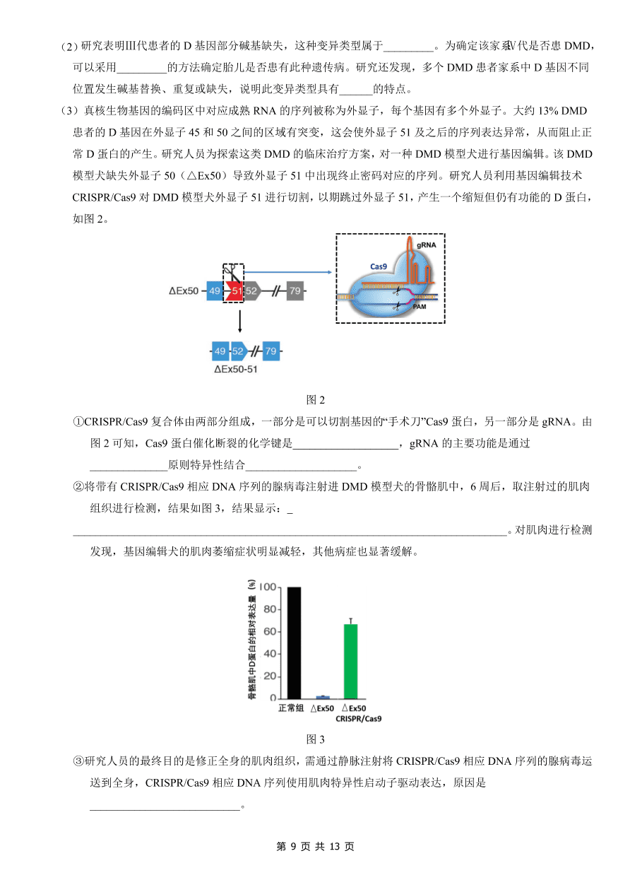 北京市朝阳区2021届高三生物上学期期中试题（Word版附答案）