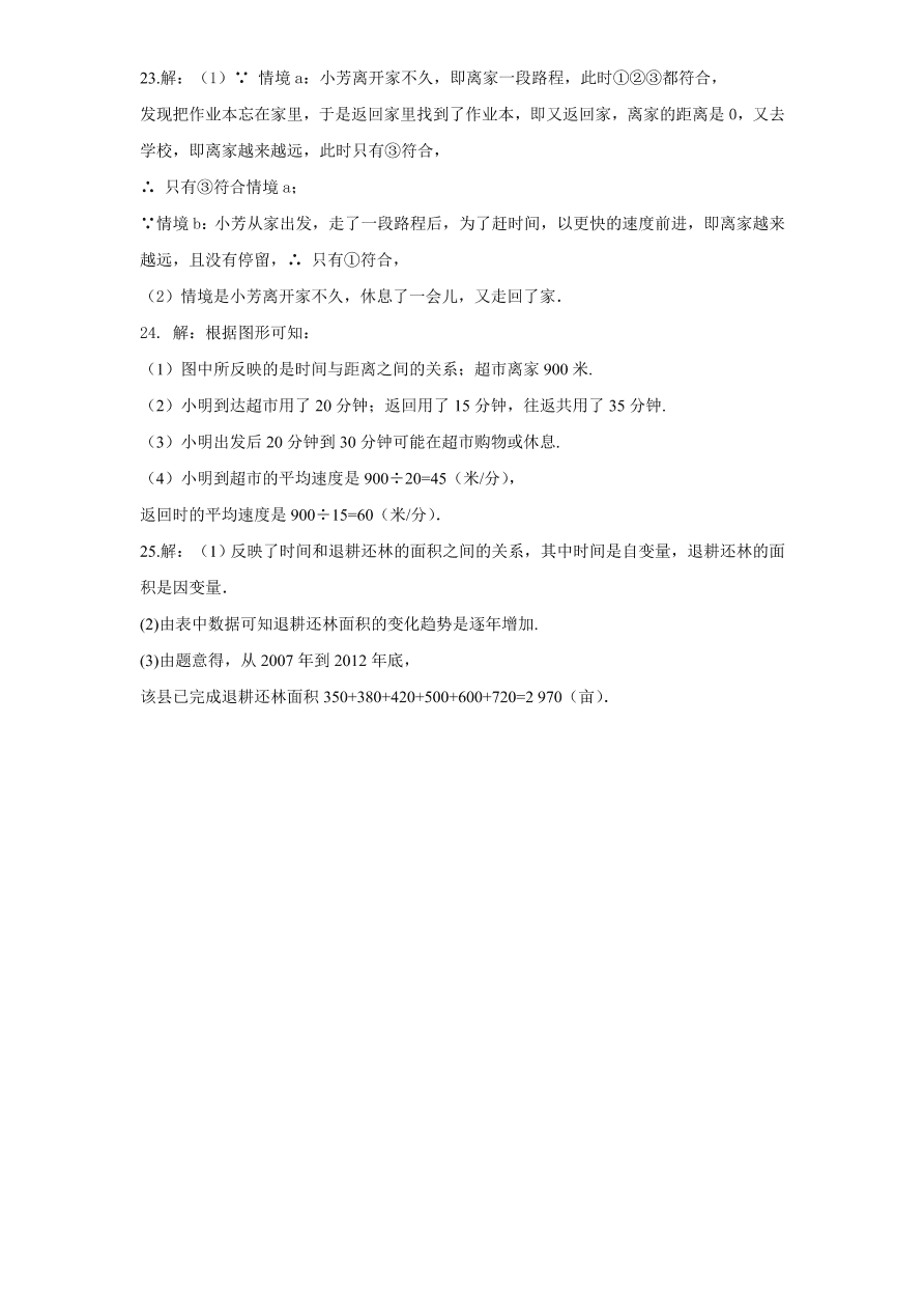 北师大版七年级数学下册第4章《变量之间的关系》单元测试试卷及答案（2）