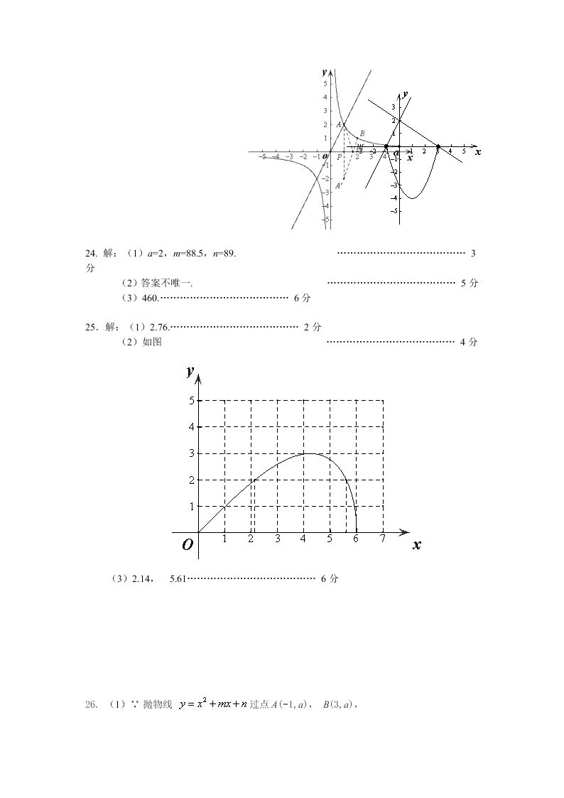 房山区初三下册一模数学试题及答案