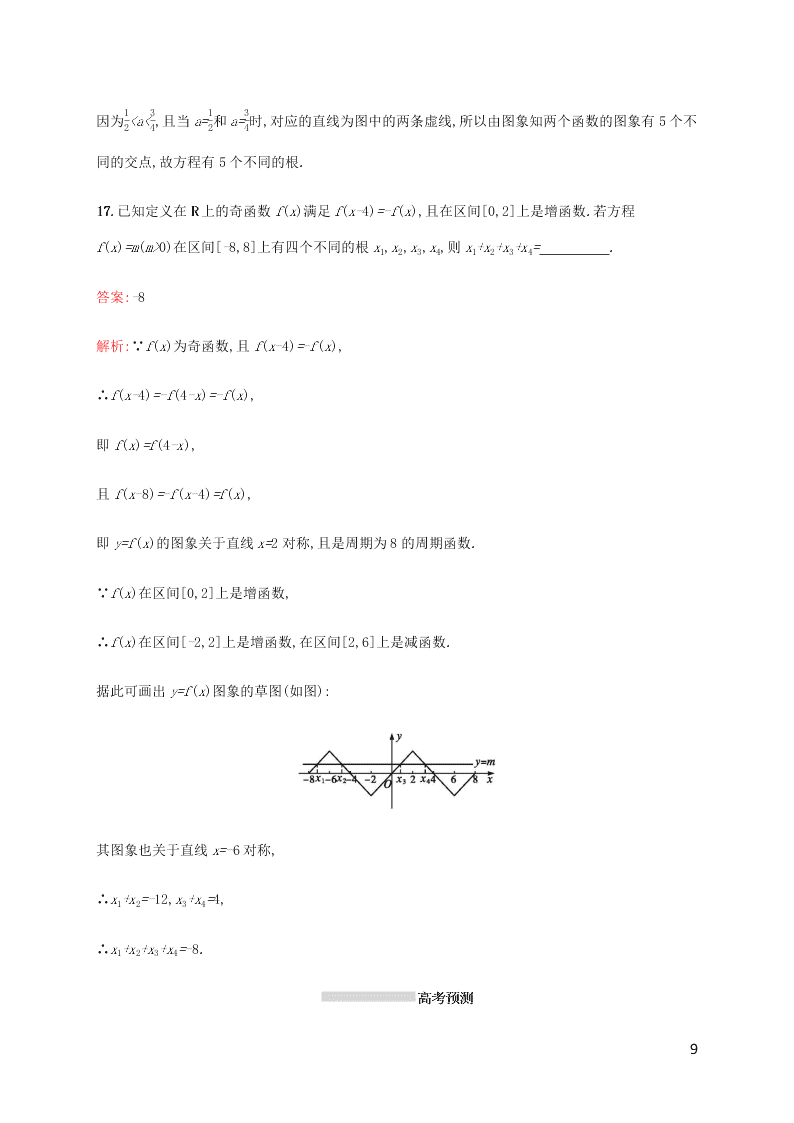 2021高考数学一轮复习考点规范练：07函数的奇偶性与周期性（含解析）