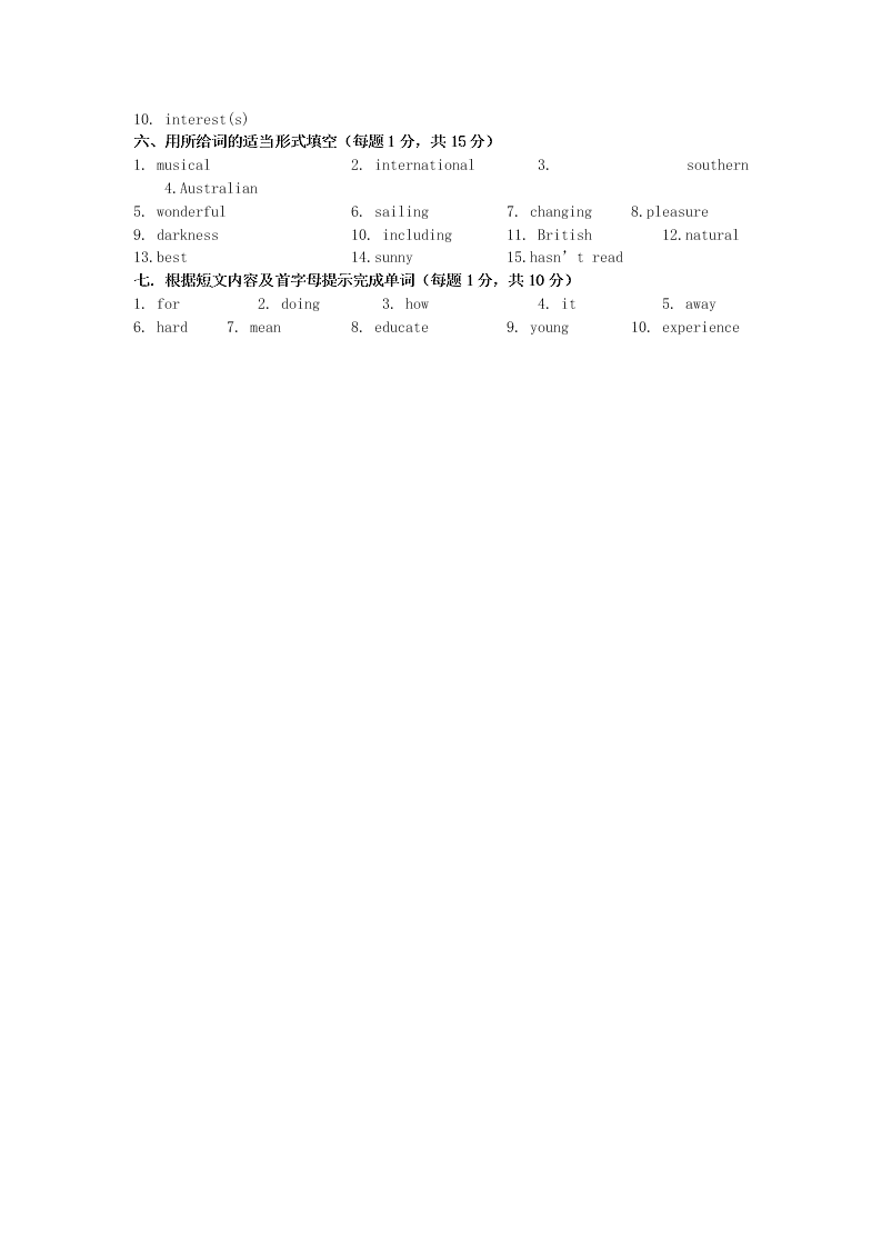 2020年牛津版八年级英语下册 Unit 3 Online Tour 单元检测（答案）