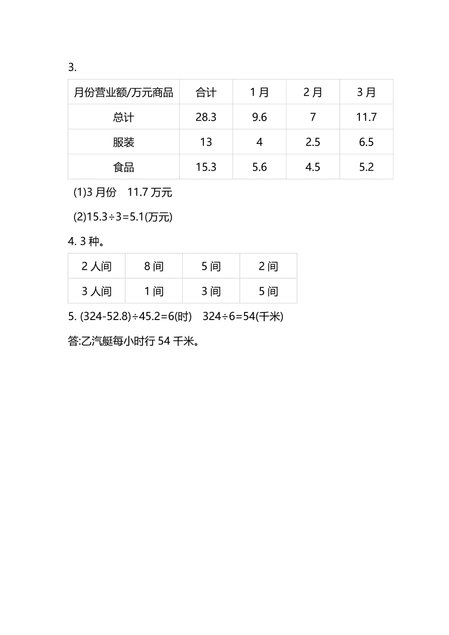 苏教版小学五年级数学上册期末测试卷及答案一（PDF）