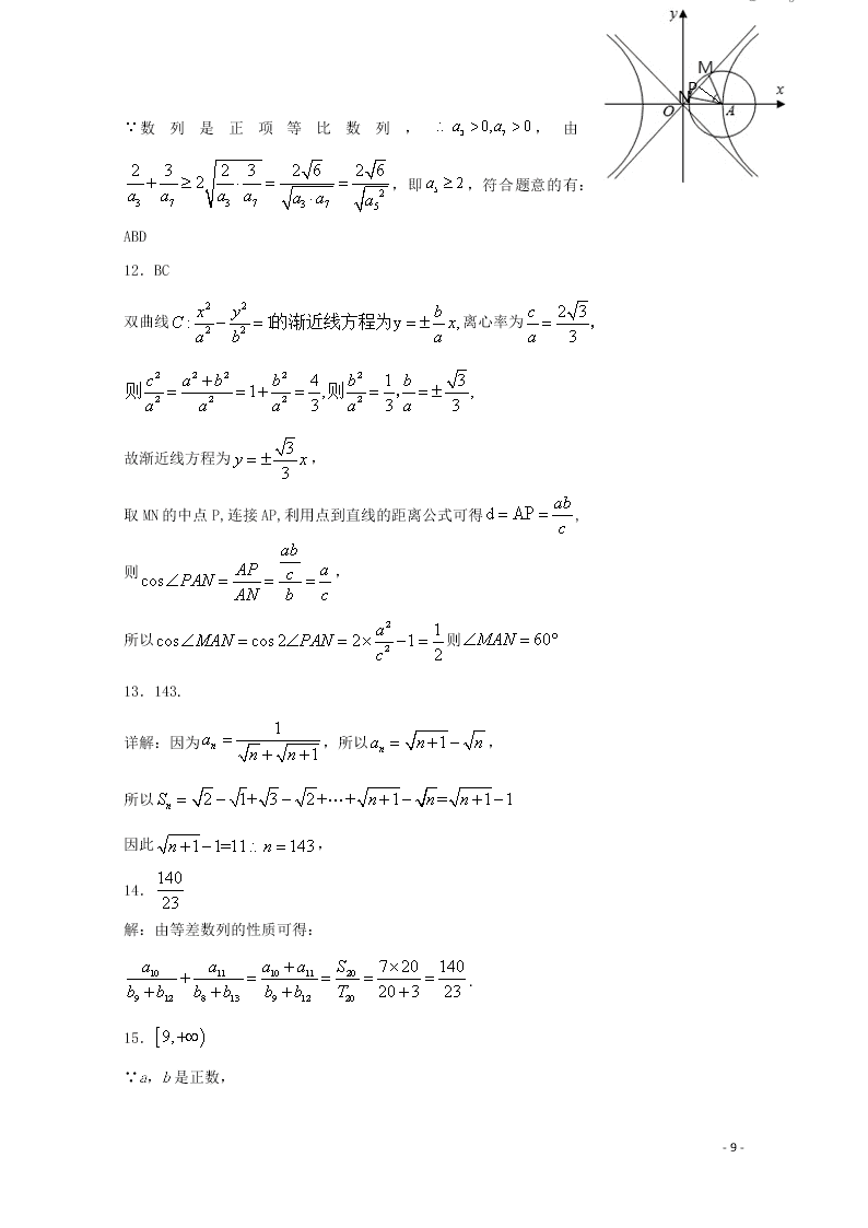 江苏省沭阳县修远中学2020-2021学年高二数学9月月考试题（含答案）