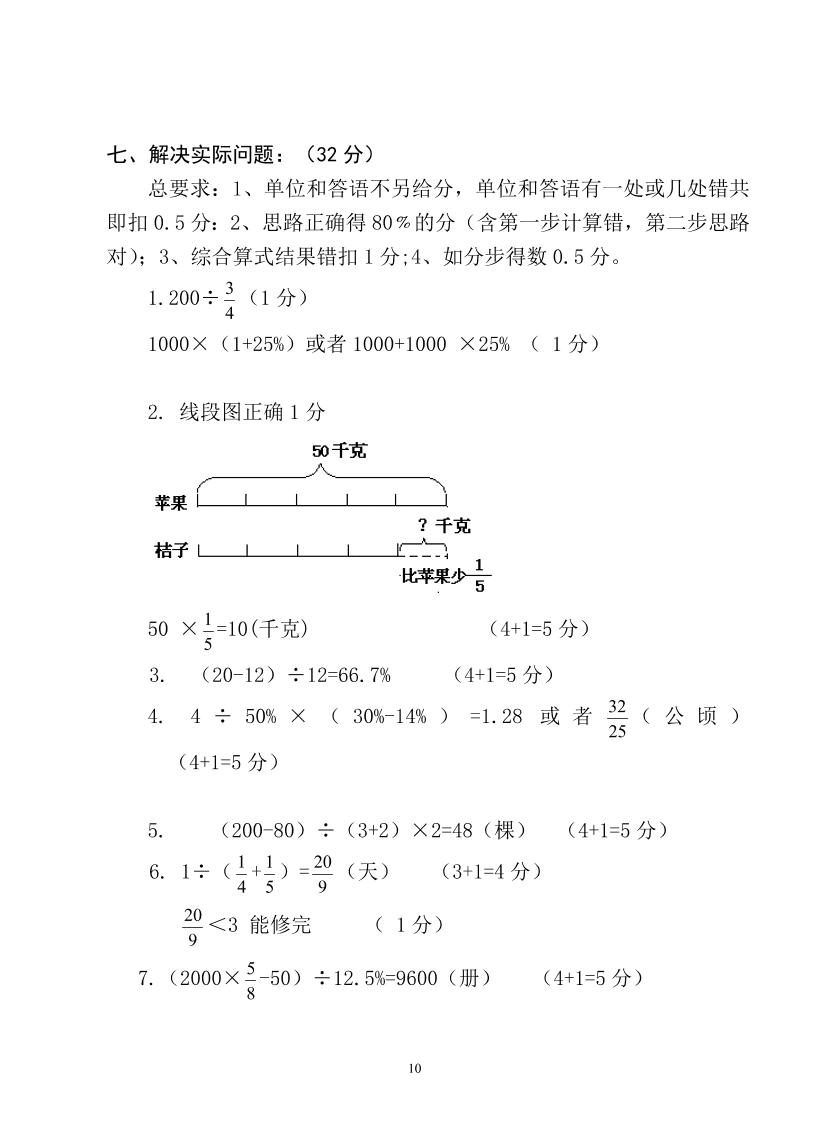 人教版小学数学六年级上册期末试卷B卷