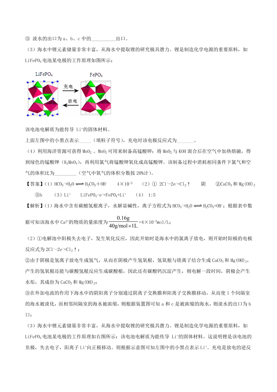 2020-2021年高考化学精选考点突破13 电解原理及应用