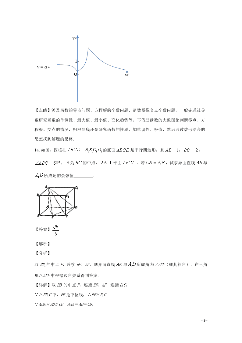 2020福建省厦门市双十中学高二（上）数学开学考试试题（含解析）