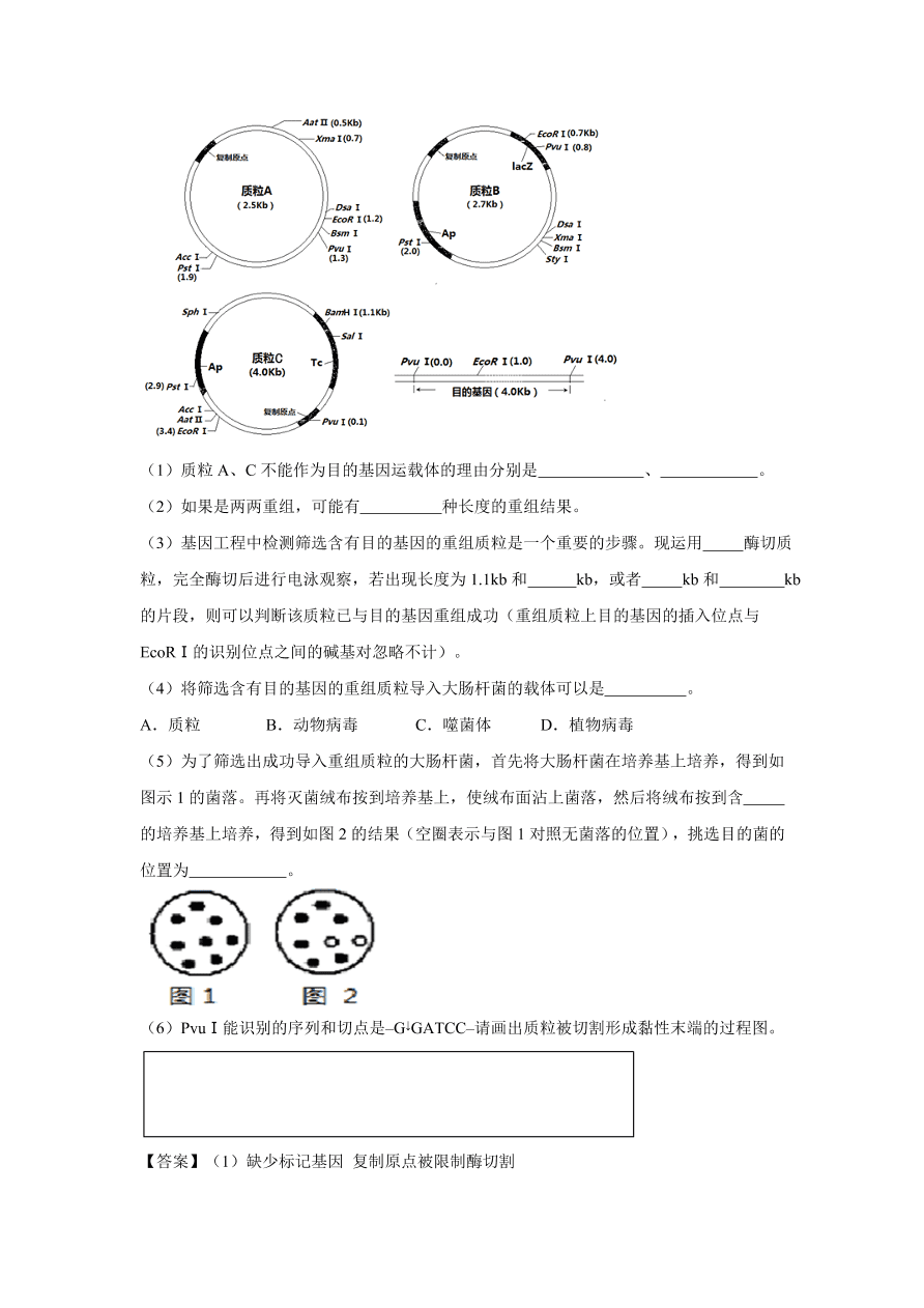 2020-2021学年高考生物精选考点突破专题19 基因工程及生物技术的伦理问题