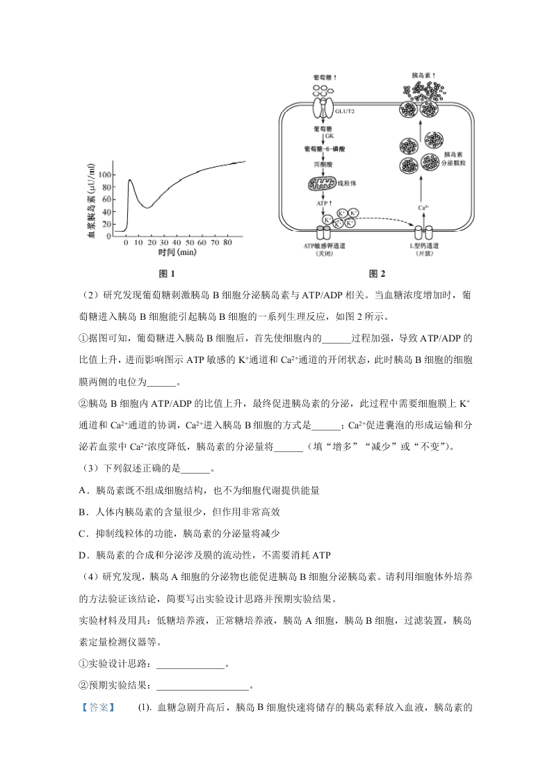 山东省2021届高三生物上学期开学检测试题（Word版附解析）