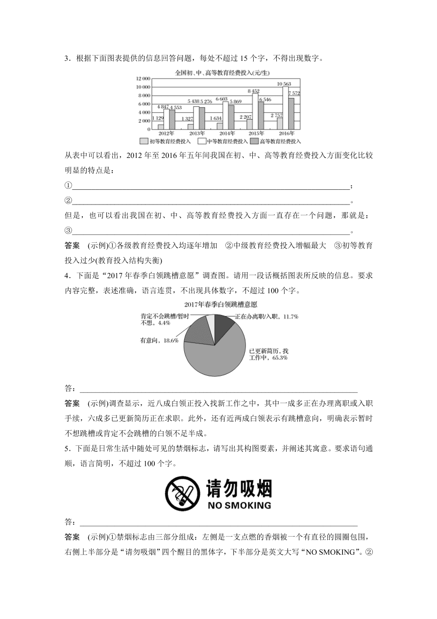 高考语文对点精练八  图文转换考点化复习（含答案）