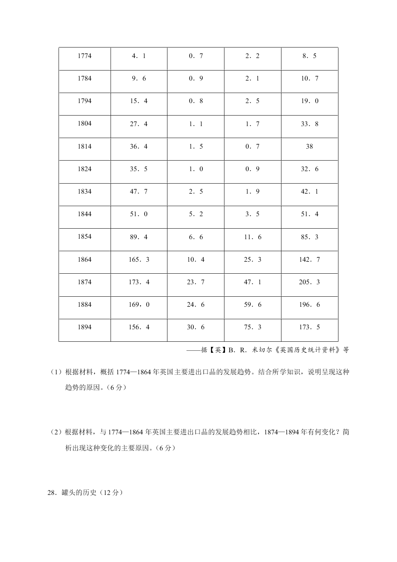 福建省三明第一中学2021届高三历史10月月考试题（Word版附答案）