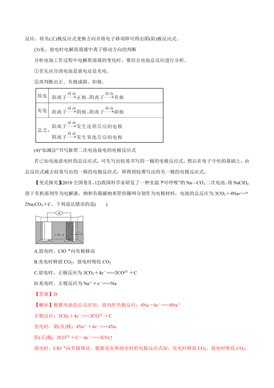 2020-2021学年高三化学一轮复习知识点第20讲 原电池 化学电源