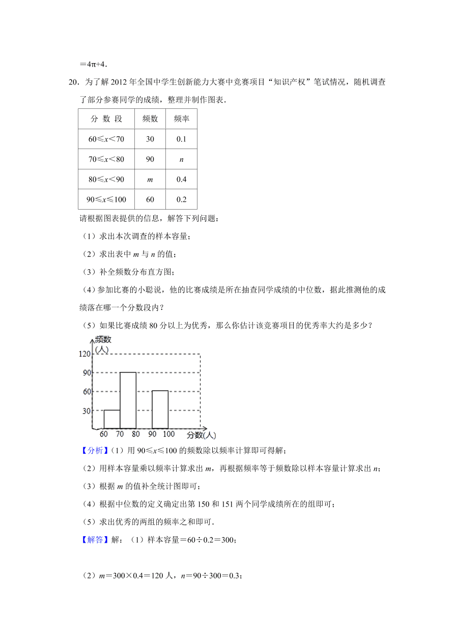 四川省巴中市恩阳区九年级下册期中数学试卷附答案解析