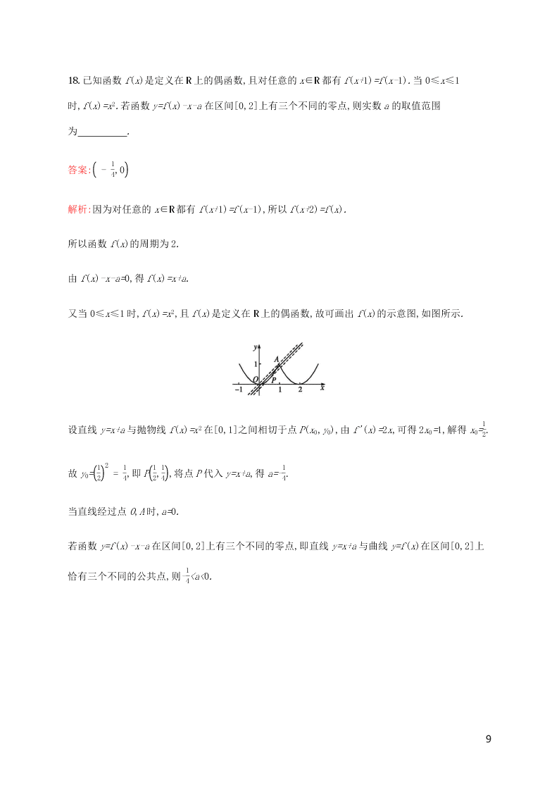 2021高考数学一轮复习考点规范练：12函数与方程（含解析）