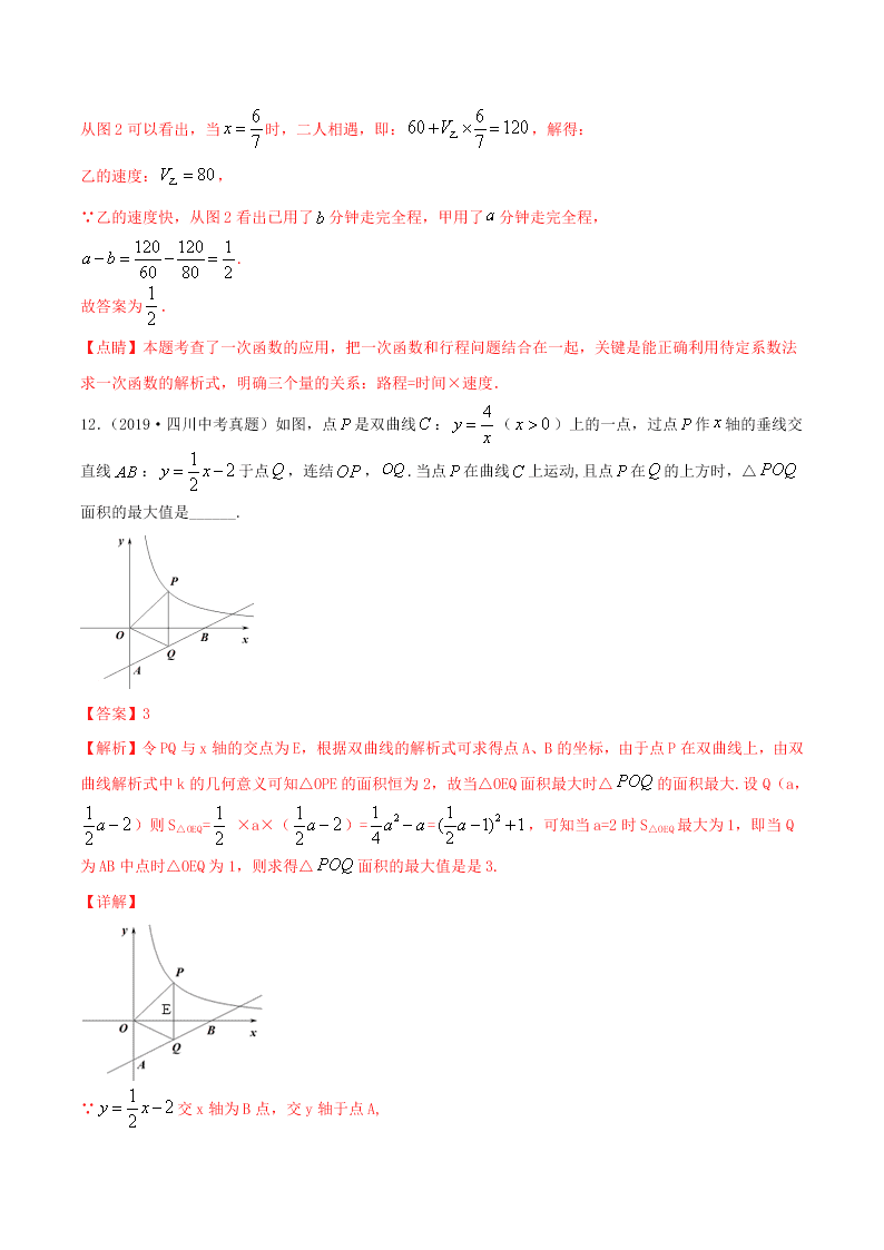 2020中考数学压轴题揭秘专题06一次函数问题试题（附答案）