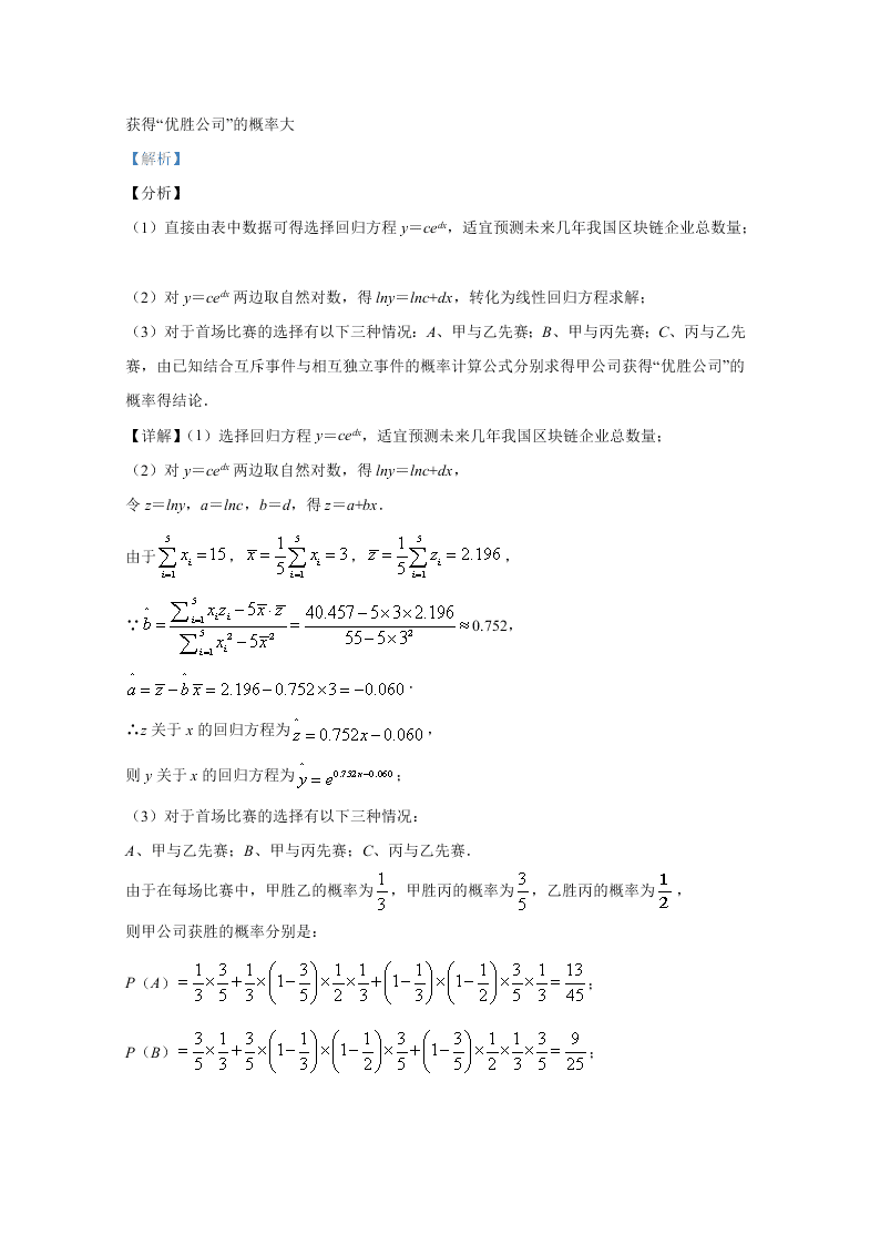 山东省潍坊市2020届高三数学二模试题（Word版附解析）