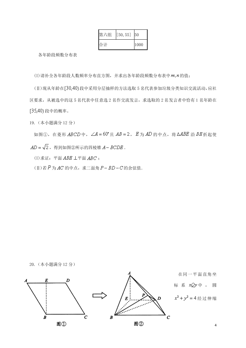 四川省武胜烈面中学校2021届高三（理）数学9月月考试题（含答案）