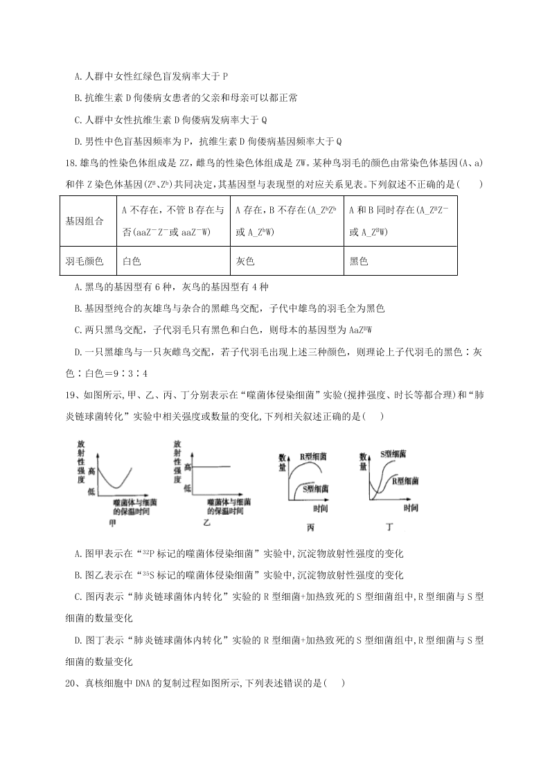 山东省济南市历城二中2020-2021高二生物上学期开学试题（Word版附答案）