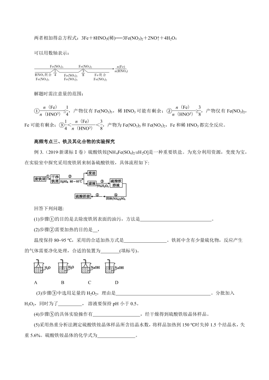 2020-2021学年高三化学一轮复习知识点第11讲 铁及其重要化合物