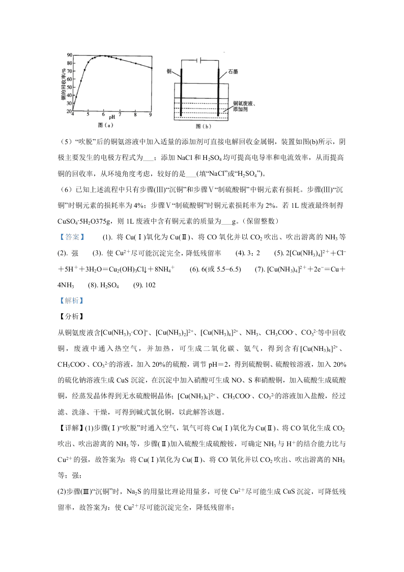 河北衡水市枣强中学2020届高三化学第一次模拟试题（Word版附解析）