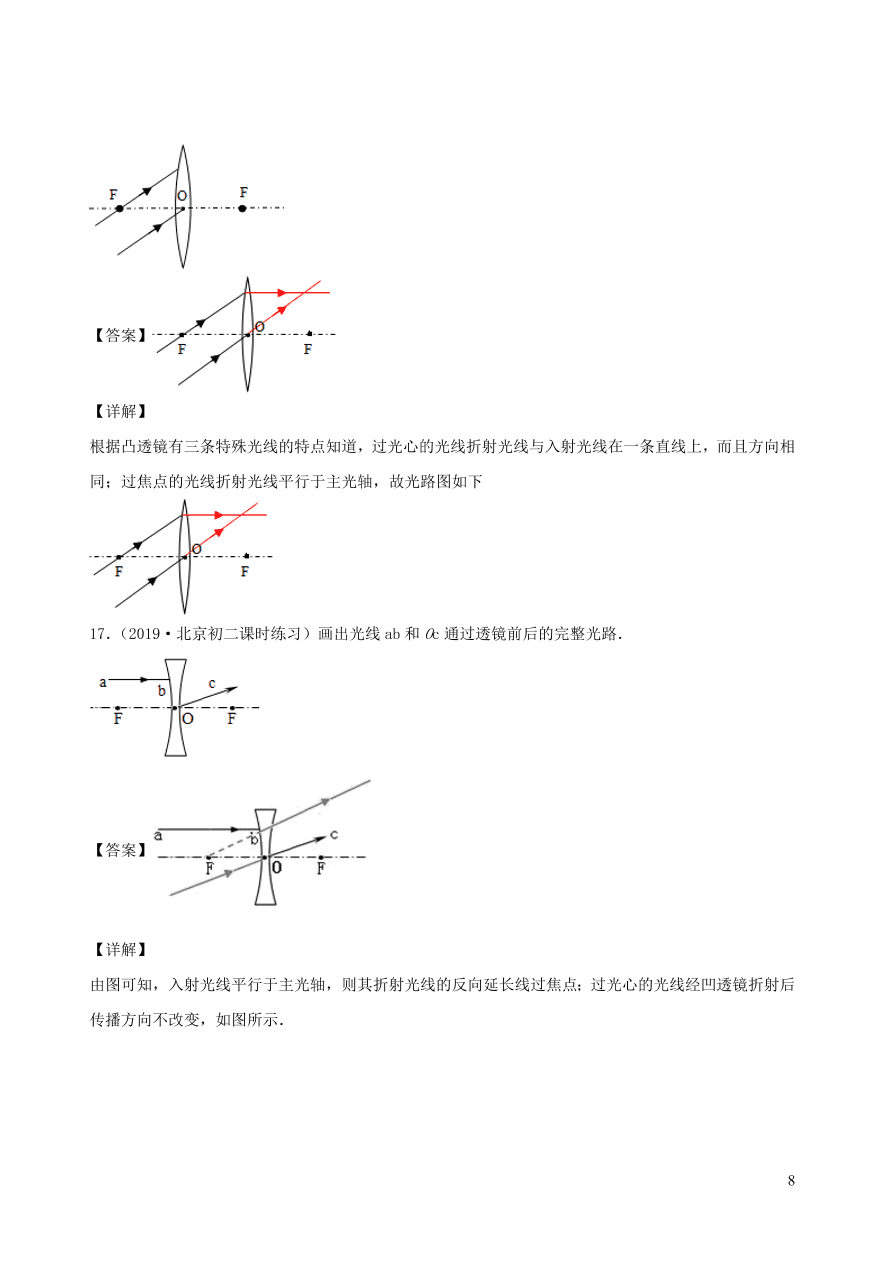 2020秋八年级物理上册4.5科学探究：凸透镜成像课时同步练习1（附解析教科版）