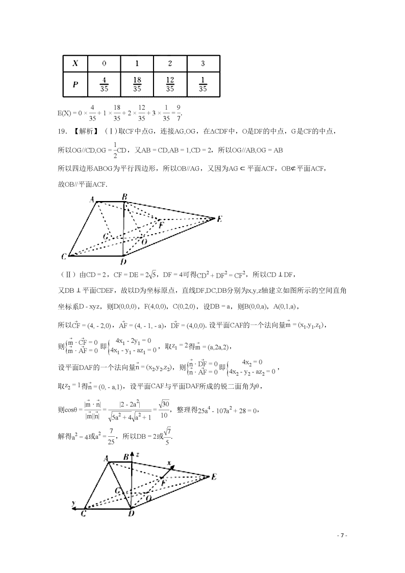 江西省信丰中学2020高三（上）数学强化练习卷（含答案）