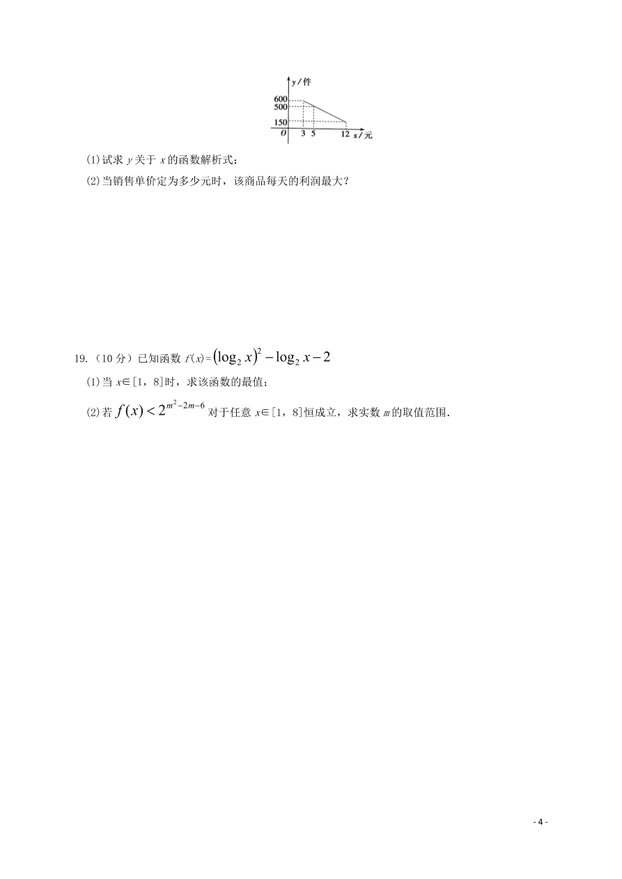 甘肃省临夏中学2020-2021学年高一数学上学期期中试题（无答案）