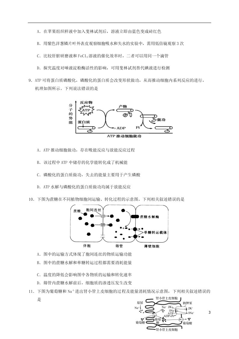 山东省青岛胶州市2020学年高二生物下学期期末考试试题（含答案）