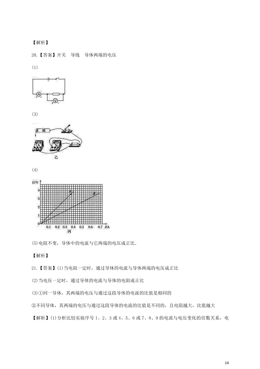 人教版九年级物理全一册第十七章《欧姆定律》单元测试题及答案2