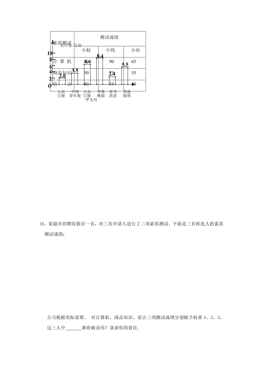 北师大版八年级数学上册第6章《数据的分析》练习题