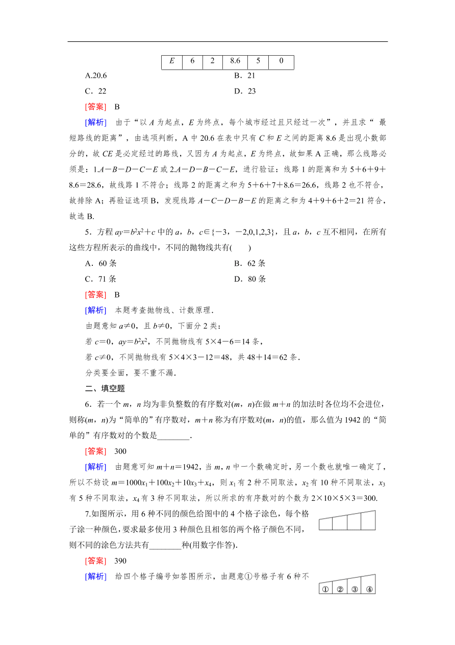 北师大版高三数学选修2-3《1.1分类加法计数原理和分步乘法计数原理》同步测试卷及答案