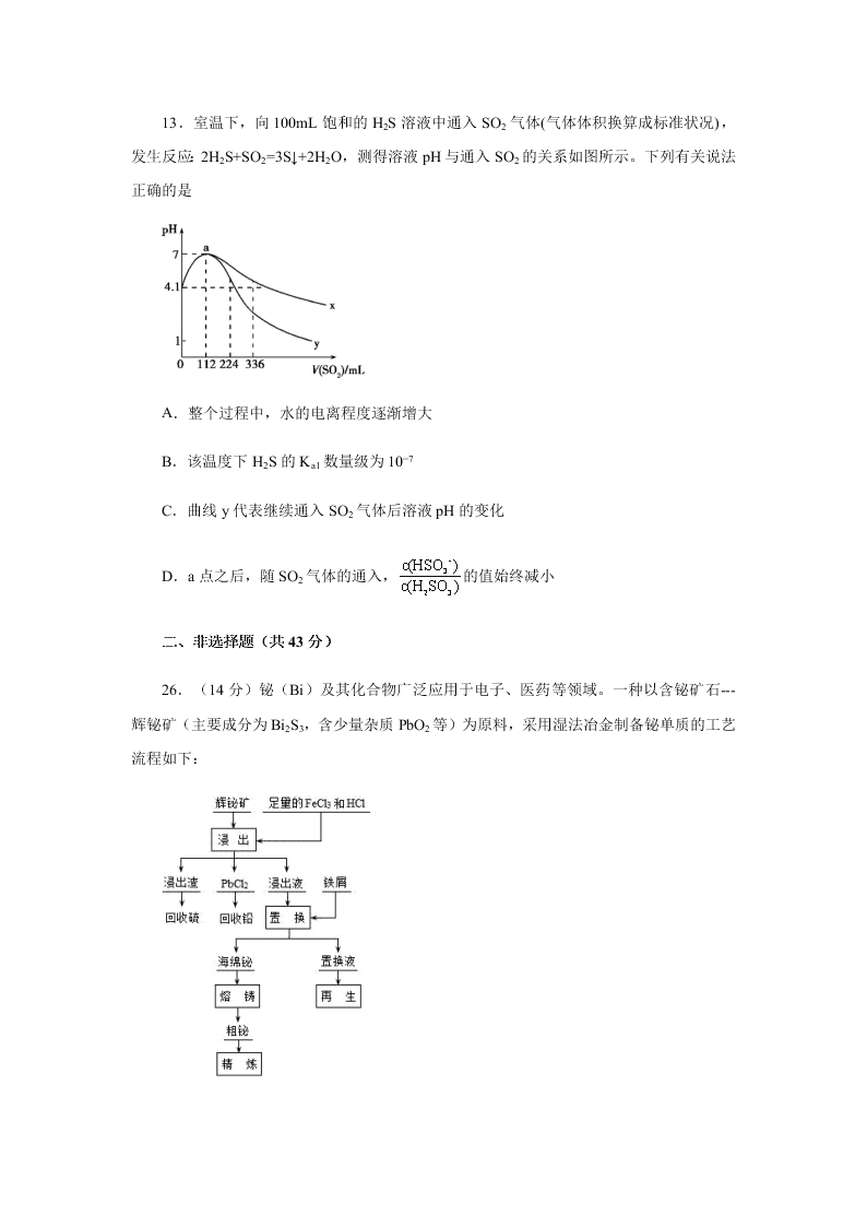 2020届全国2卷高考化学最后押题卷（二）（Word版附答案）