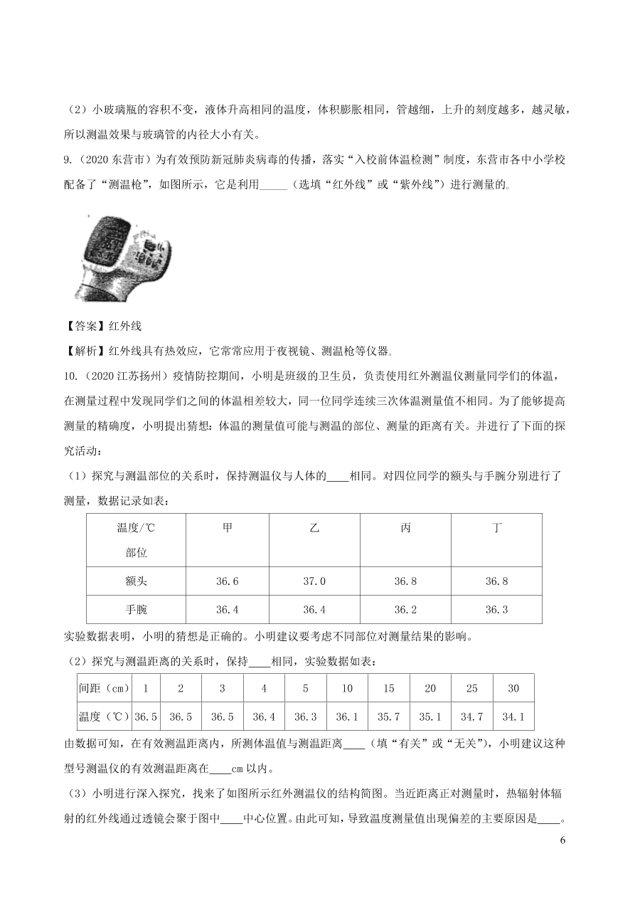 2020-2021八年级物理上册3.1温度精品练习（附解析新人教版）