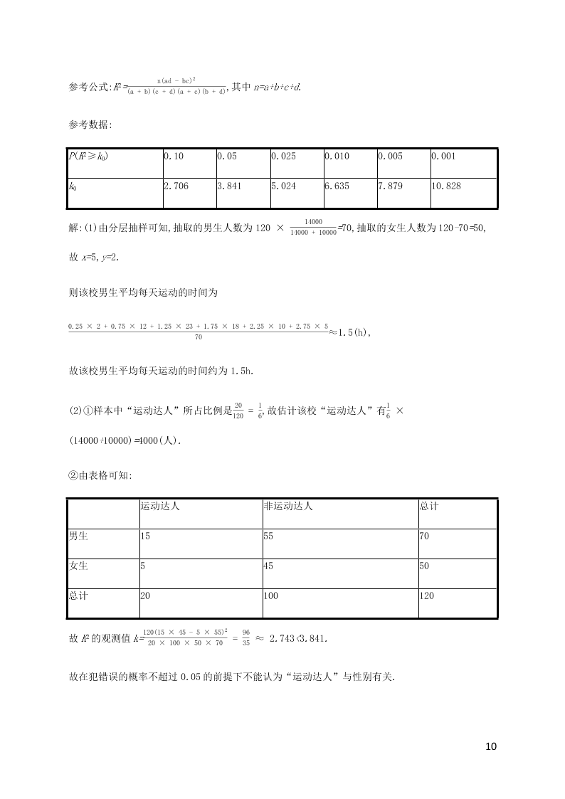 2021高考数学一轮复习考点规范练：56变量间的相关关系（含解析）