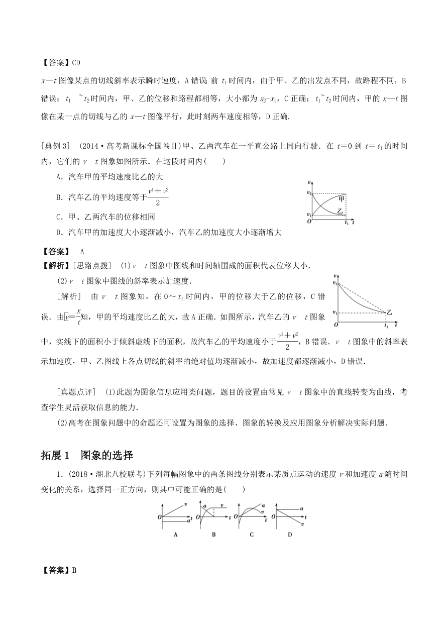 2020-2021年高考物理重点专题讲解及突破01：直线运动