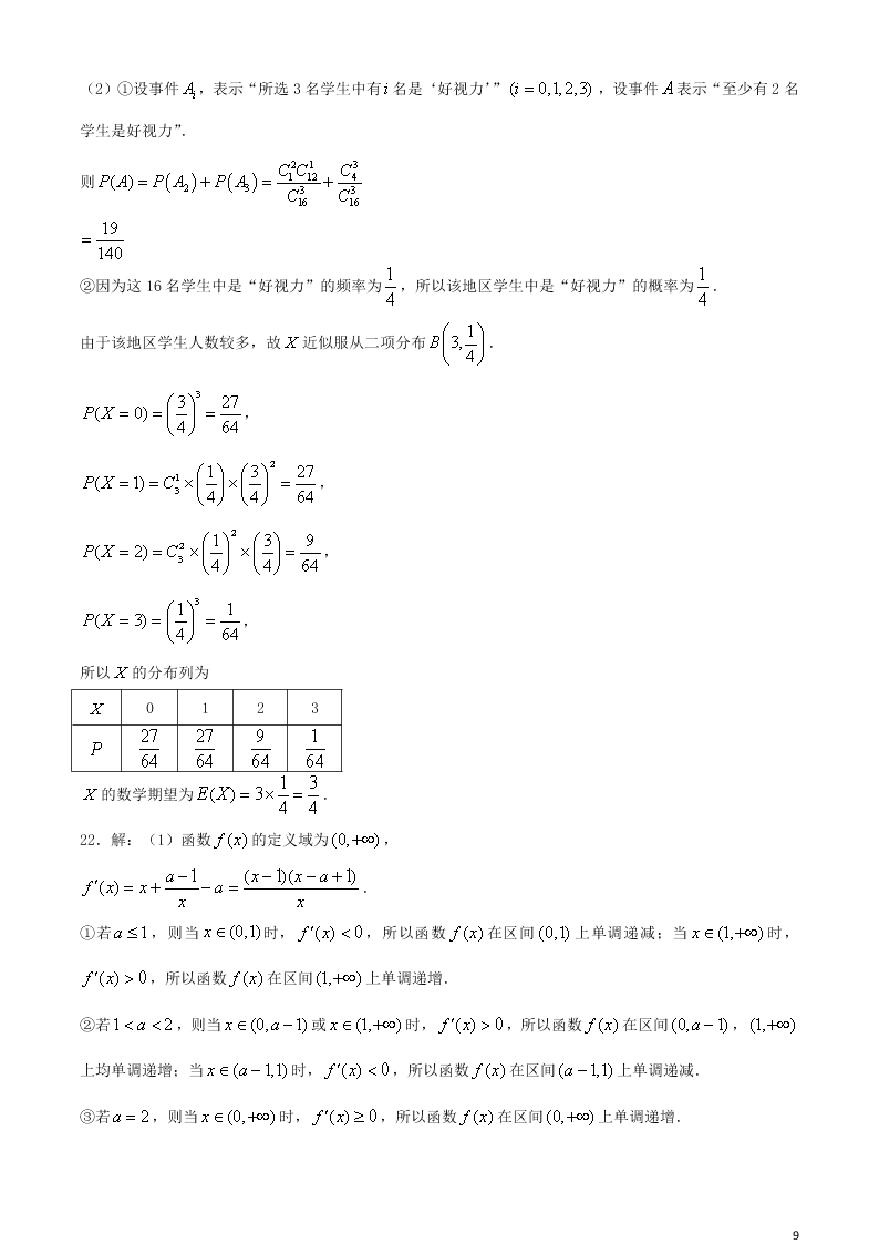 湖南省茶陵县第三中学2021届高三数学上学期第一次月考试题（含答案）