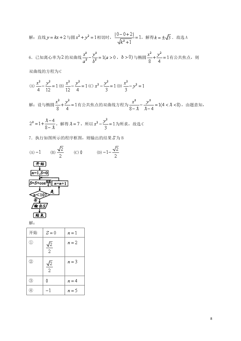 四川省武胜烈面中学校2021届高三（理）数学9月月考试题（含答案）