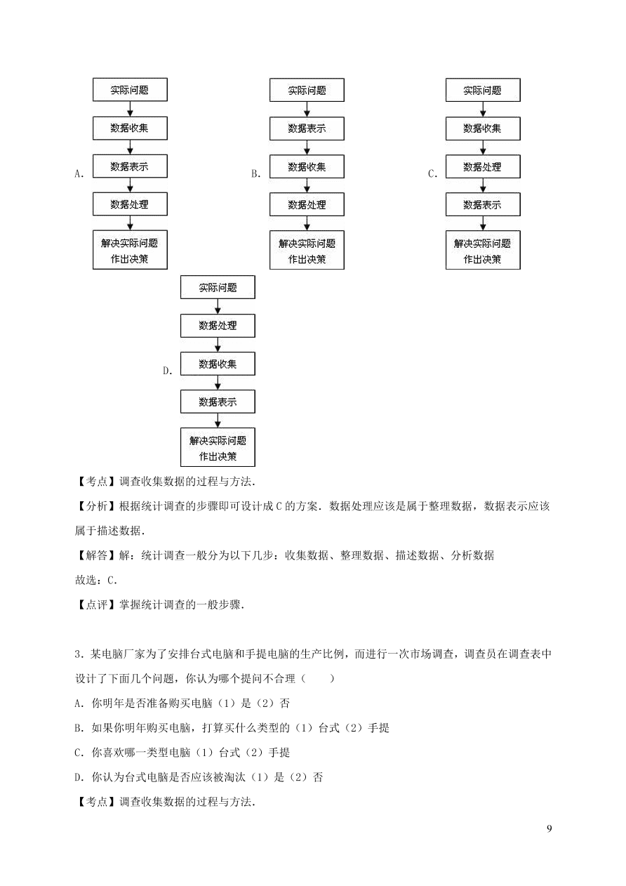 八年级数学上册第15章数据的收集与表示单元综合测试含解析（华东师大版）