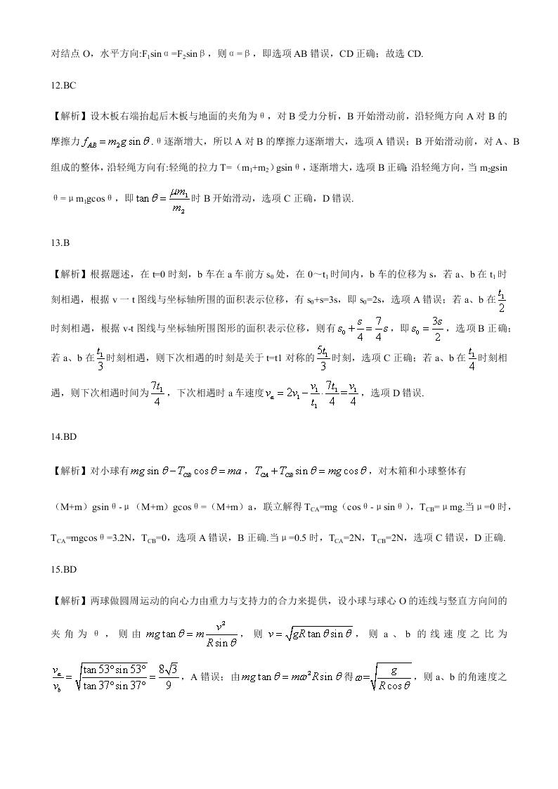 湖南省长郡中学2021届高三物理上学期第一次月考试题（Word版附答案）