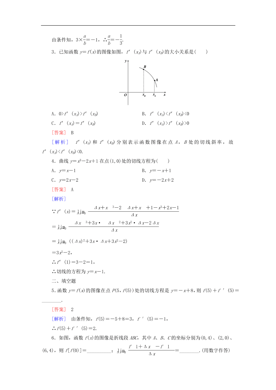 北师大版高三数学选修1-1《3.2导数的概念及其几何意义》同步练习卷及答案