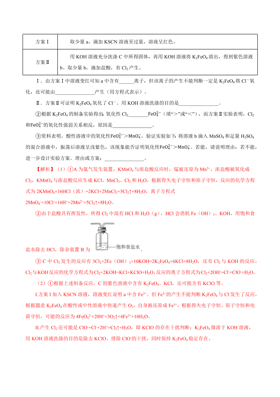 2020-2021学年高三化学一轮复习知识点第11讲 铁及其重要化合物