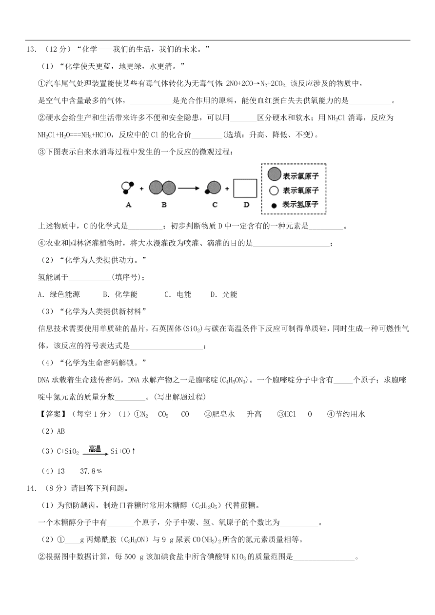 中考化学重要考点复习  化学式与化合价综合练习卷