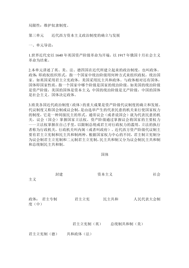 2020高一上学期历史重点知识点精编