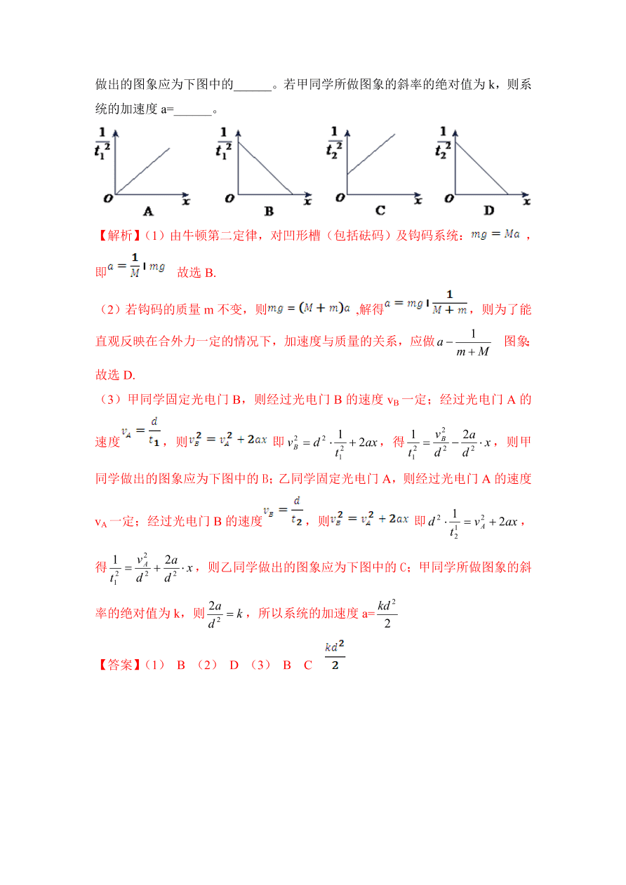 2020-2021年高考物理实验方法：补偿法