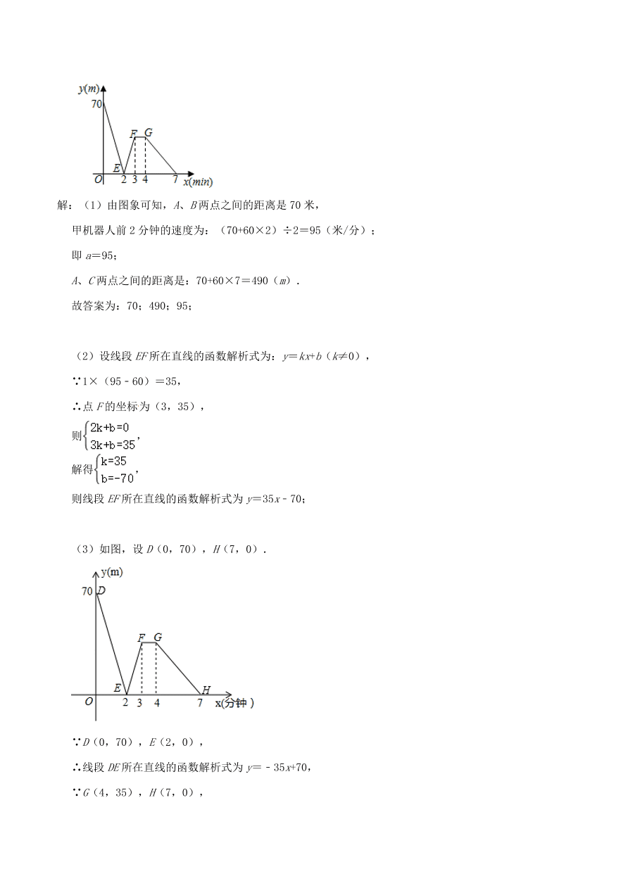 2020-2021八年级数学上册难点突破20一次函数中的函数图象分段实际应用问题（北师大版）