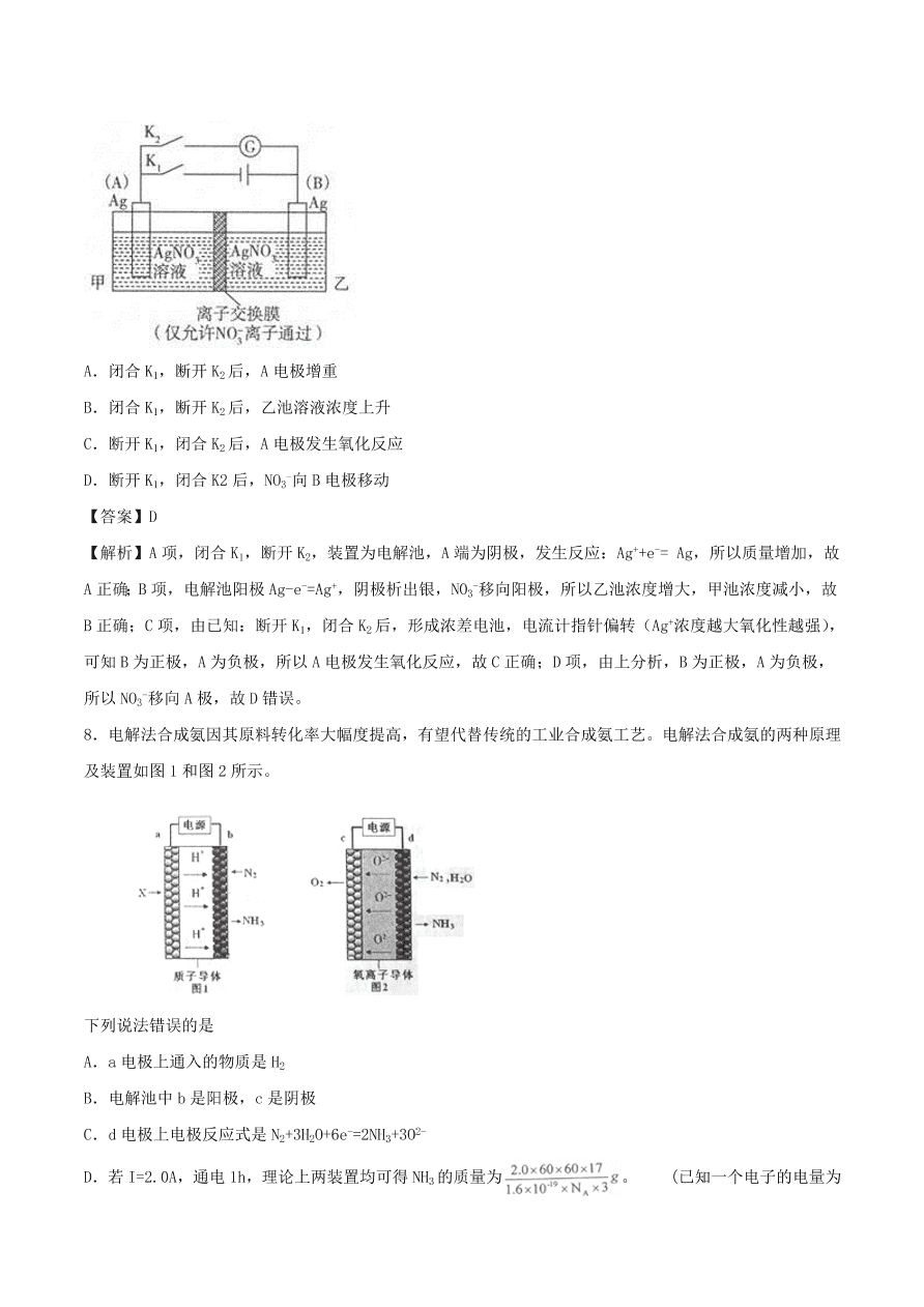 2020-2021年高考化学精选考点突破14 电化学综合