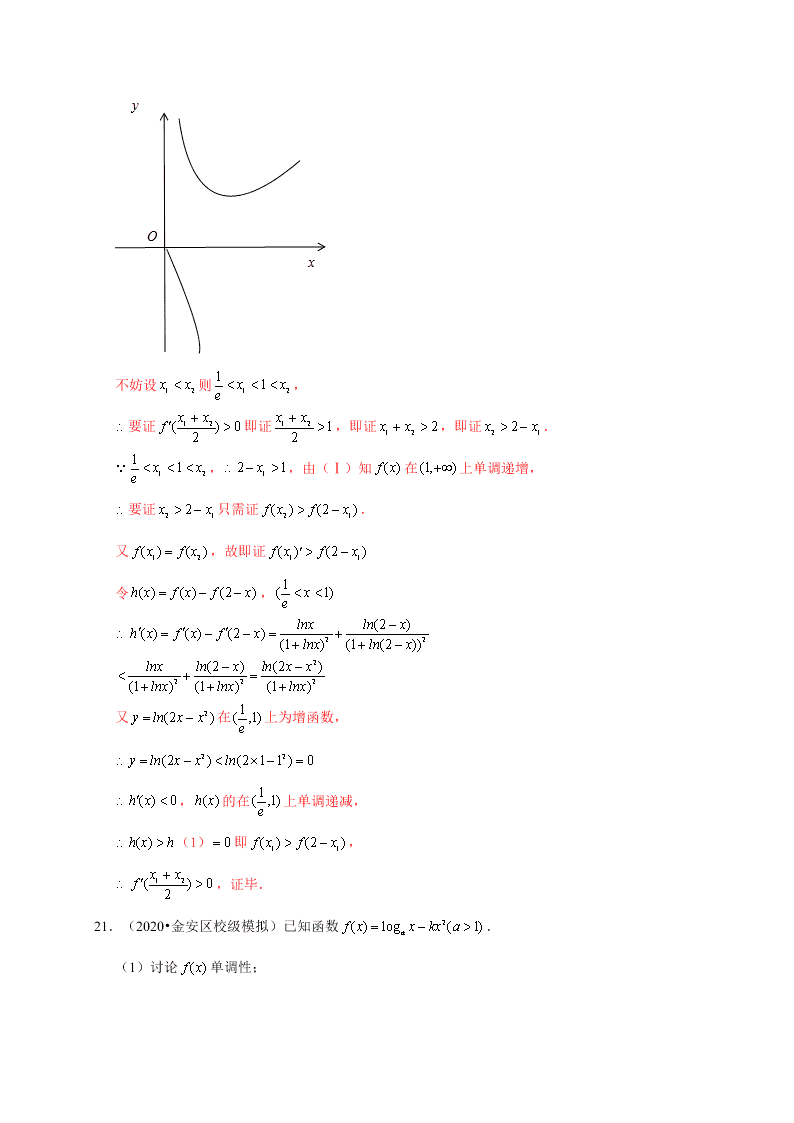 2020-2021学年高考数学（理）考点：导数与函数的单调性