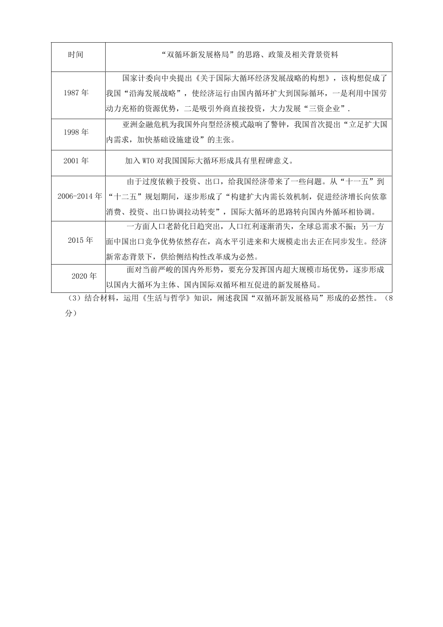 北京市海淀区2021届高三政治上学期期中试题（Word版含答案）